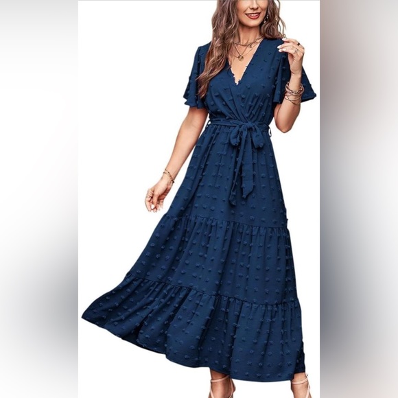 MASCOMODA Boho Swiss Dot Maxi Dress - Picture 7 of 9